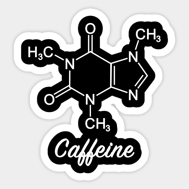 Caffeine Molecule Sticker by NeilGlover